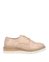 Xti Woman Lace-up Shoes Rose Gold Size 6 Tele Fibers