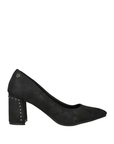 Xti Woman Pumps Black Size 8 Leather