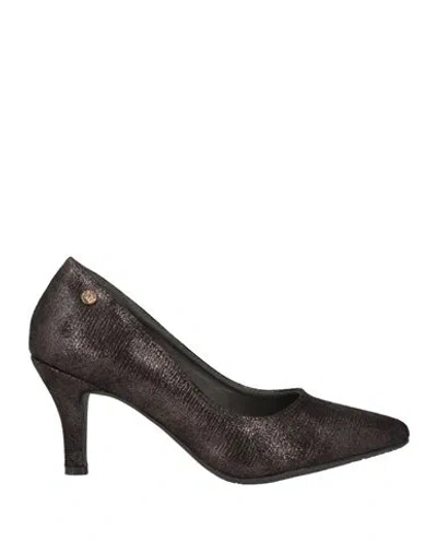 Xti Woman Pumps Charcoal Size 7 Tele Fibers In Grey