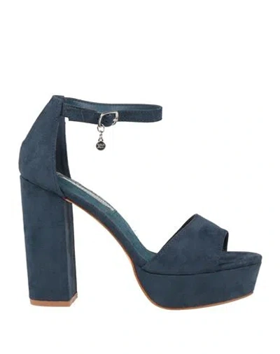 Xti Woman Sandals Deep Teal Size 8 Tele Fibers In Green