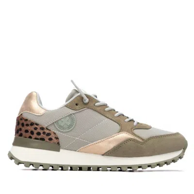 Xti Women's 144161 Round Toe Sneakers In Kakhi In Green