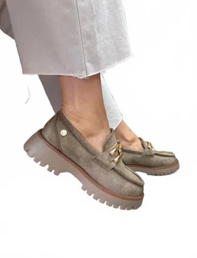 Xti Women's 144459 Round Toe Loafer Shoes In Beige In Green