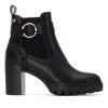 Xti Women's 144521 Block Heeled Booties In Black In Black
