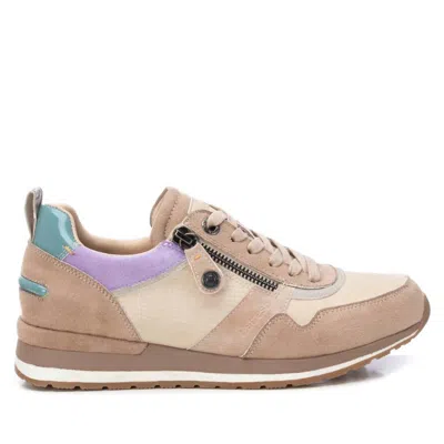Xti Women's Adjustable Lace Sneakers In Taupe In Multi