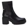Xti Women's Ankle Booties With Side Zipper And Elastic Shaft In Black