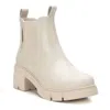 Xti Women's Ankle Leather Booties In Ice In White