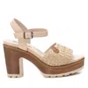 Xti Women's Ankle Strap Heeled Sandals Refresh By  In Beige