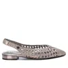 Xti Women's Ballerinas Flat Shoes In Plumb In Silver