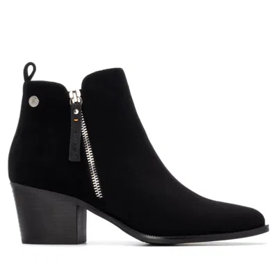 XTI WOMEN'S BLOCK HEEL SUEDE ANKLE BOOTIES REFRESH COLLECTION BY XTI