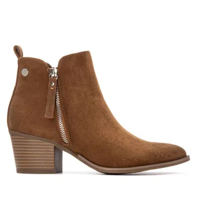 Xti Women's Block Heel Suede Ankle Booties Refresh Collection By  In Brown