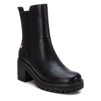 Xti Women's Booties 141732 - 2.76 In Mid Heel, Side Zipper In Black