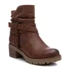 Xti Women's Italian Western Booties In Camel In Brown