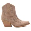 Xti Women's Booties With Rhinestones In Beige In Beige