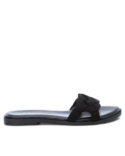 Xti Women's Braided Flat Sandals In Black