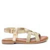 Xti Women's Braided Flat Sandals In Gold In Gold