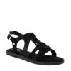 Xti Women's Braided Strap Flat Sandals In Black In Black