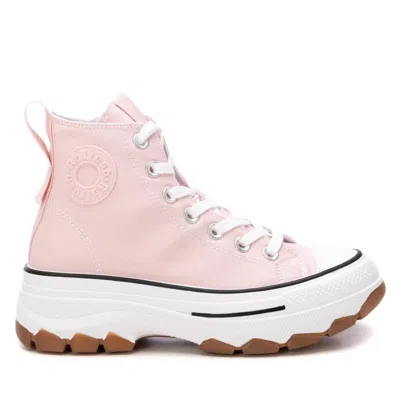 Xti Women's Canvas Ankle Boots In Nude In Pink