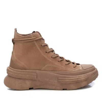 Xti Women's Canvas Cnkle Booties In Taupe In Brown