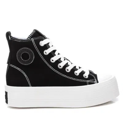 Xti Women's Canvas High Top Sneakers In Black
