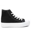 Xti Women's Canvas High-top Sneakers In Black In Black