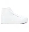 Xti Women's Canvas High-top Sneakers In White In White