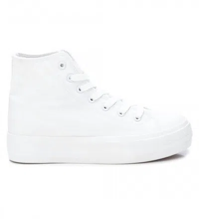 Xti Women's Canvas High-top Sneakers In White