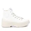 Xti Women's Canvas Platform High-top Sneakers In White In White