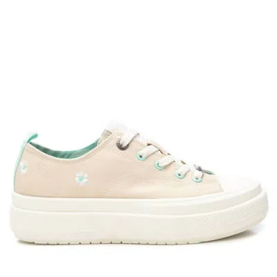 Xti Women's Canvas Platform Sneakers In Beige In Multi