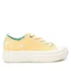 Xti Women's Canvas Platform Sneakers In Yellow In Yellow