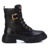 Xti Women's Carmela Leather Booties In Black In Black