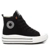 Xti Women's Casual Canvas High Top Sneakers By  In Black