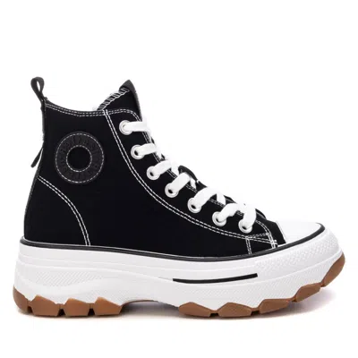 Xti Women's Casual Canvas High Top Sneakers By  In Black