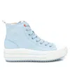 Xti Women's High Top Canvas Sneakers In Jeans In Grey