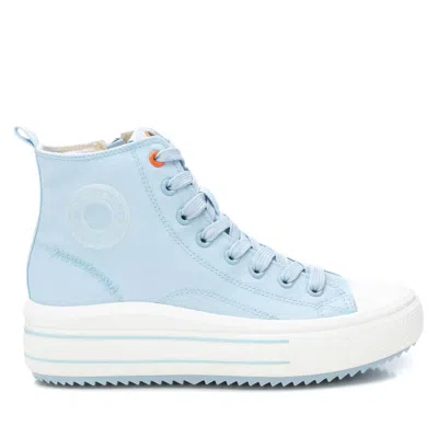 Xti Women's High Top Canvas Sneakers In Jeans In Grey