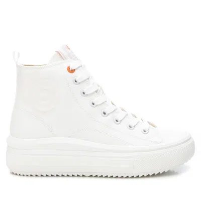 Xti Women's Casual Canvas High Top Sneakers By  In White