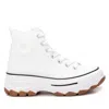 Xti Women's Casual Canvas High Top Sneakers By  In White