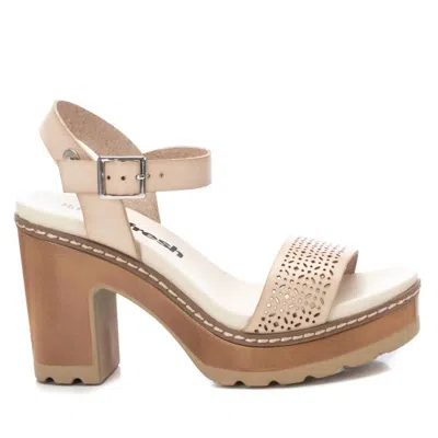 Xti Women's Casual Heeled Platform Sandals In Ice In Blue