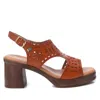 Xti Women's Casual Heeled Sandals In Camel In Brown