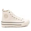 Xti Women's Casual High Top Sneakers In Light Beige In Beige