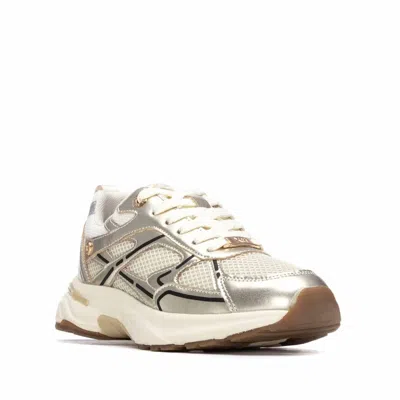 Xti Women's Casual Lace-up Sneakers In Gold In Multi
