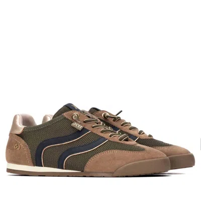 Xti Women's Casual Lace-up Sneakers In Khaki In Multi