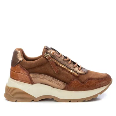 Xti Women's Casual Leather Sneakers Carmela Collection By  In Brown