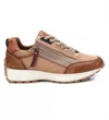 Xti Women's Casual Leather Sneakers In Camel In Multi
