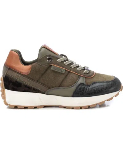 Xti Women's Casual Leather Sneakers In Khaki In Green