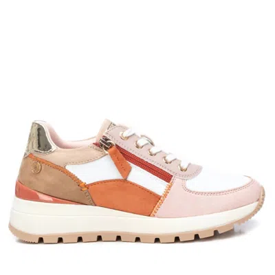 Xti Women's Casual Sneakers With Side Zipper In Nude In Multi