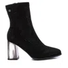 Xti Women's Casual Suede Booties In Black In Black