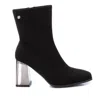 Xti Women's Casual Suede Booties In Black In Black