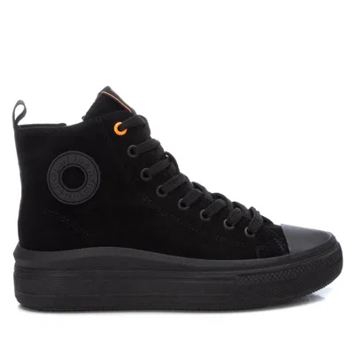 Xti Women's Casual Suede High Top Sneakers Refresh Collection By  In Black