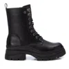 Xti Women's Combat Booties In Black In Black