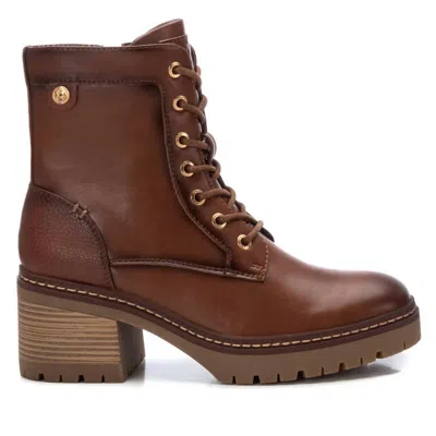 Xti Women's Combat Booties In Camel In Brown